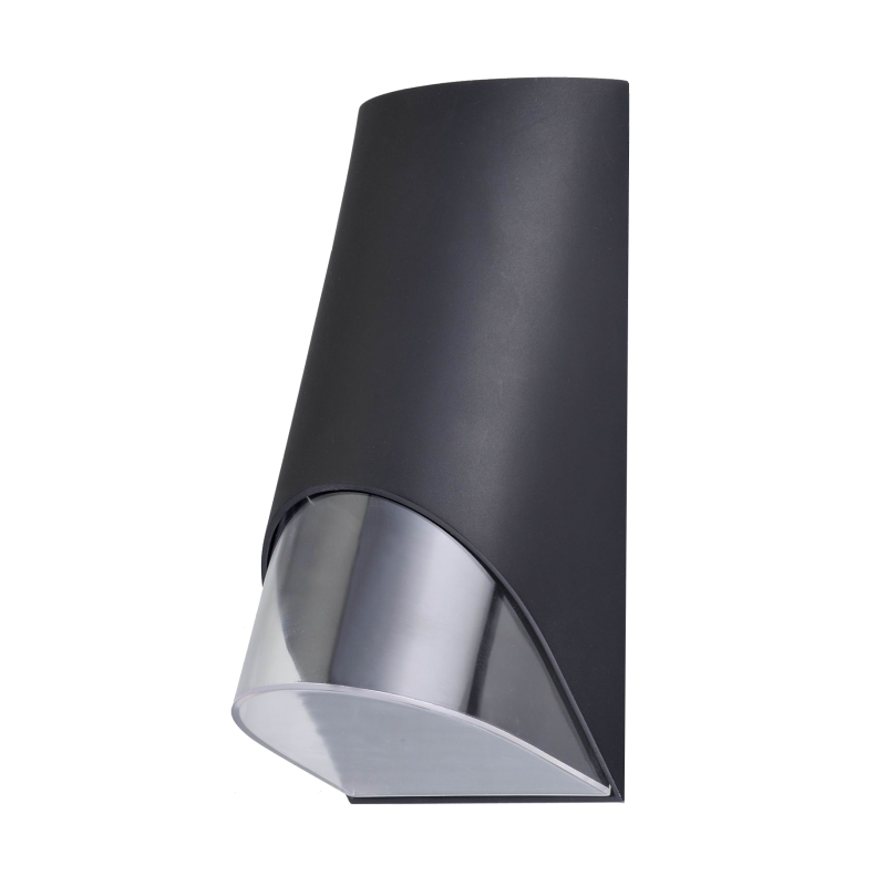 Aplique unidireccional para exterior, aluminio y policarbonato, para 1 lámpara GU10