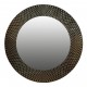 Espejo circular 1m de diámetro. Diseño en dorado a la hoja y negro.