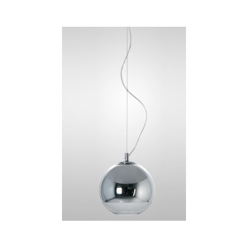 Colgante esfera Ø 18cm, espejado cromo o cobre, 1 lámpara